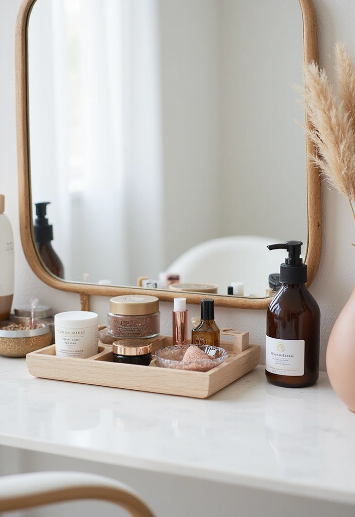 28 Vanity Ideas Bedroom Modern Luxury That Feel High-End & Sleek - 26. Unique Organizer Solutions