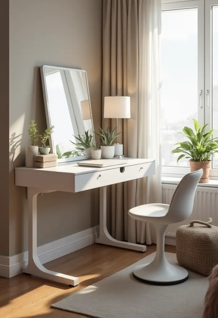 28 Vanity Ideas Bedroom Modern Luxury That Feel High-End & Sleek - 28. Adjustable Height Vanities