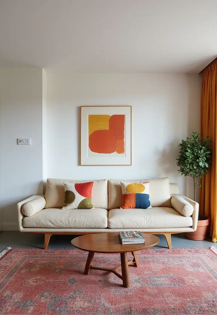 29 Bedroom Sofa Ideas for Small Spaces That Double as Decor - 1. Sleek Mid-Century Modern Sofa