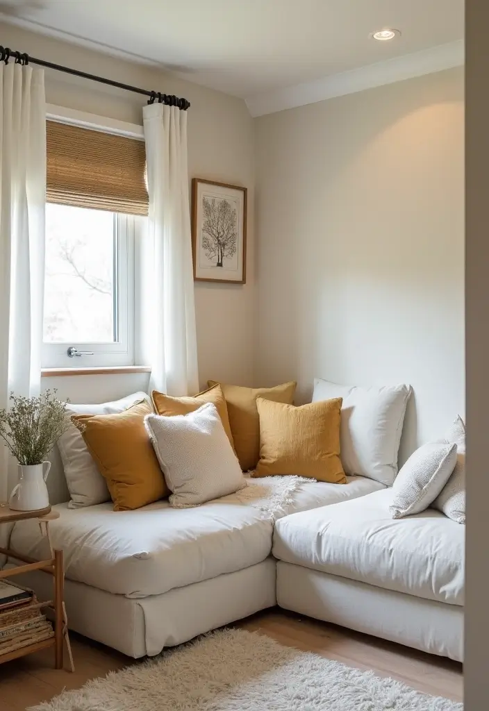 29 Bedroom Sofa Ideas for Small Spaces That Double as Decor - 10. Cozy Corner Sofa