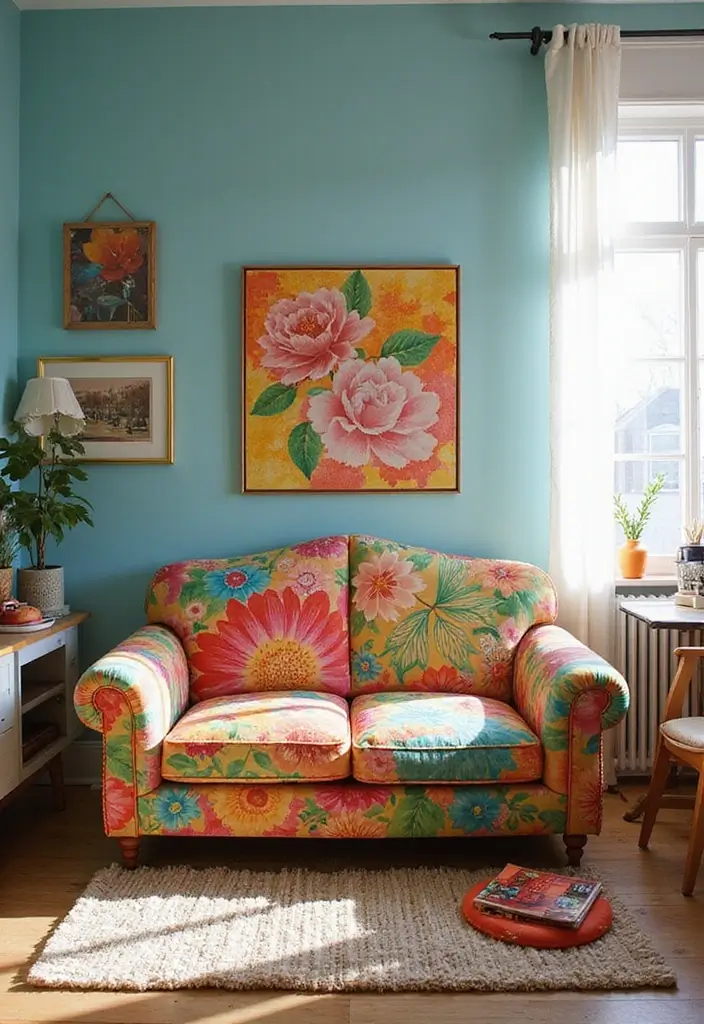 29 Bedroom Sofa Ideas for Small Spaces That Double as Decor - 16. Colorful Play Sofa