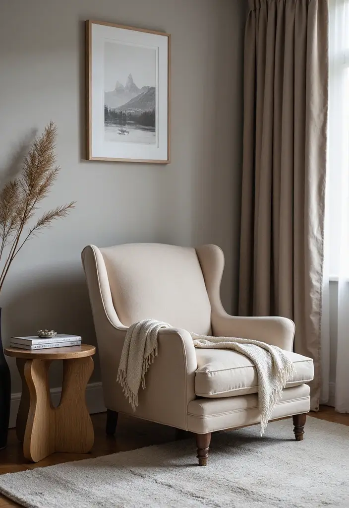 29 Bedroom Sofa Ideas for Small Spaces That Double as Decor - 23. Elegant Lounge Chair Sofa