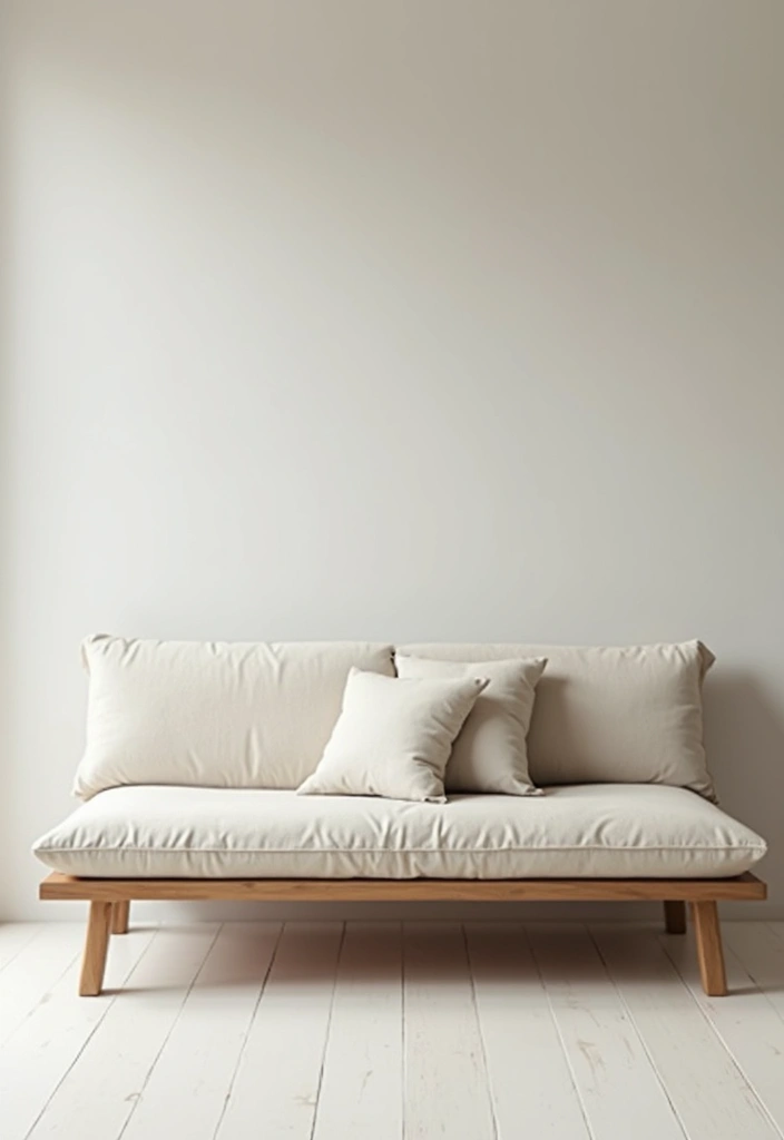 29 Bedroom Sofa Ideas for Small Spaces That Double as Decor - 6. Minimalist Futon Sofa