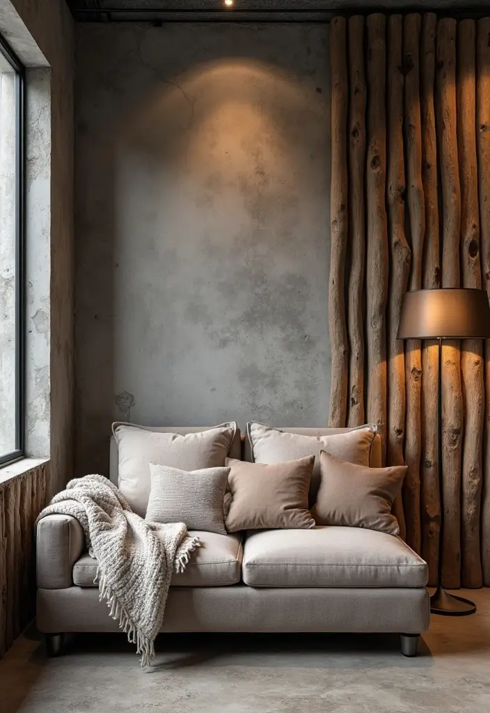 29 Bedroom Sofa Ideas for Small Spaces That Double as Decor - 9. Urban Industrial Sofa