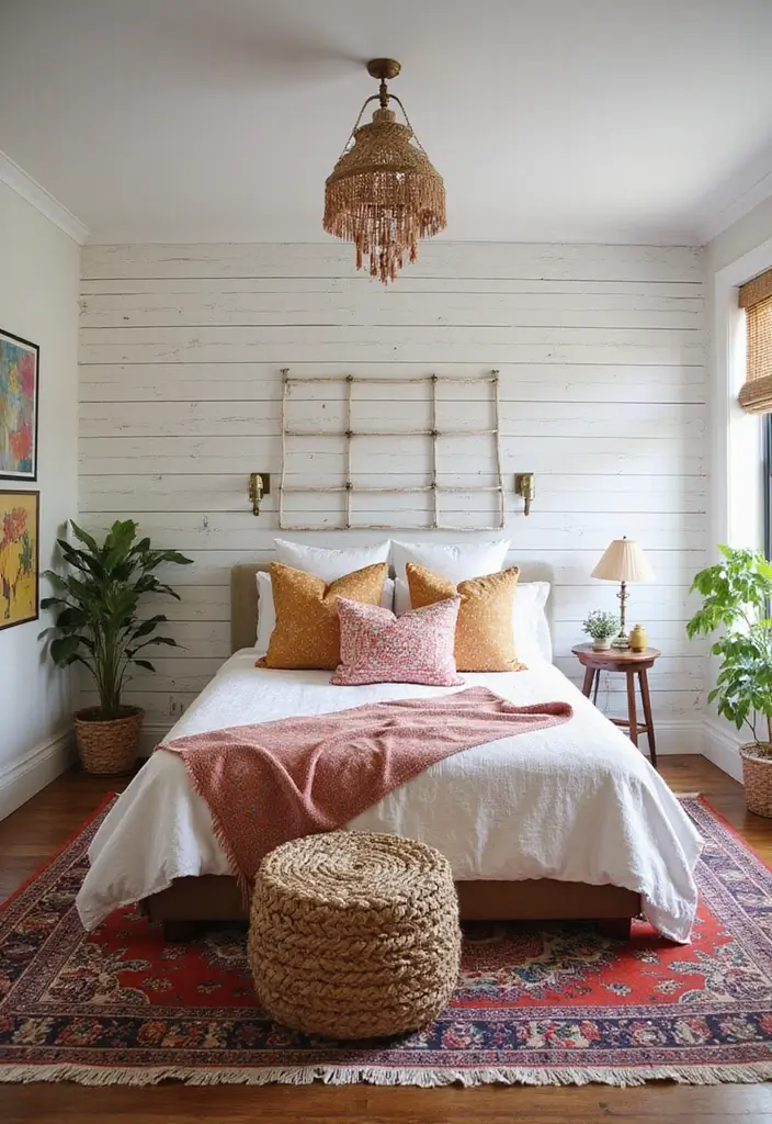 30 Bedroom Headboard Wall Ideas That Make a Bold Statement - 16. Shiplap Wall Panels