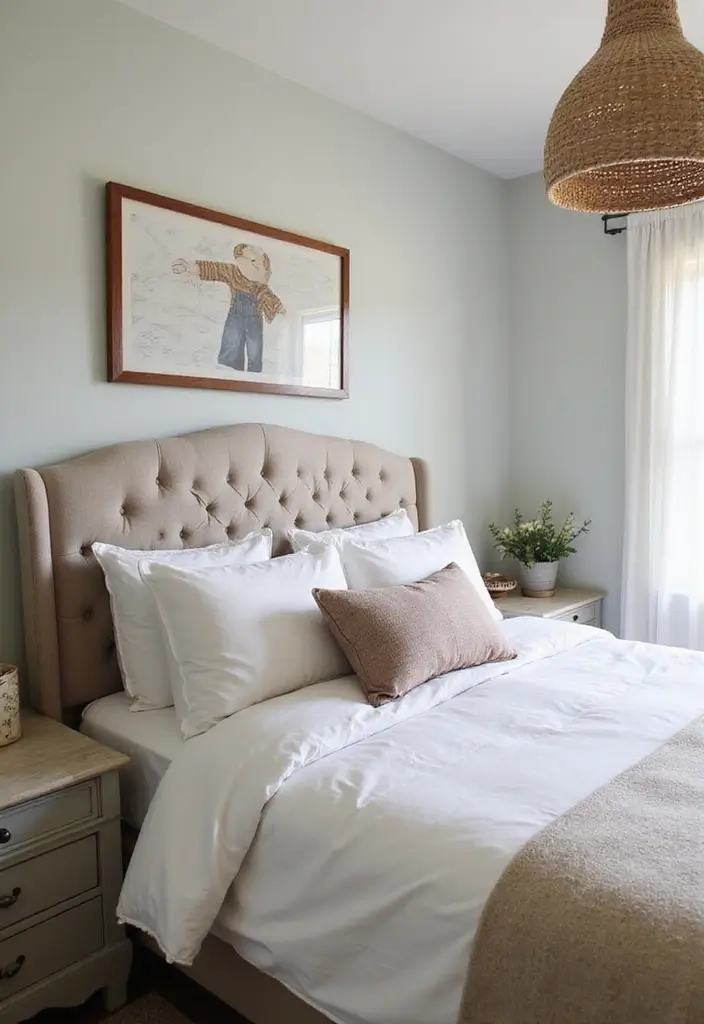 30 Bedroom Ideas for Small Spaces That Maximize Function & Style - 12. Cozy Faux Headboards