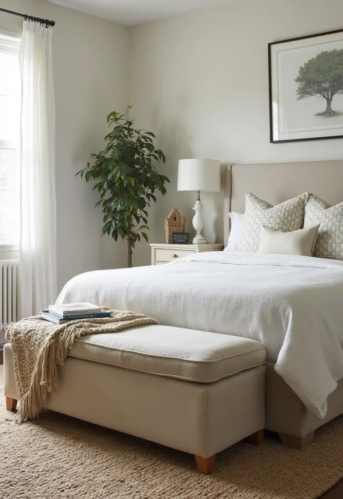 30 Bedroom Ideas for Small Spaces That Maximize Function & Style - 17. Hidden Storage Ottomans