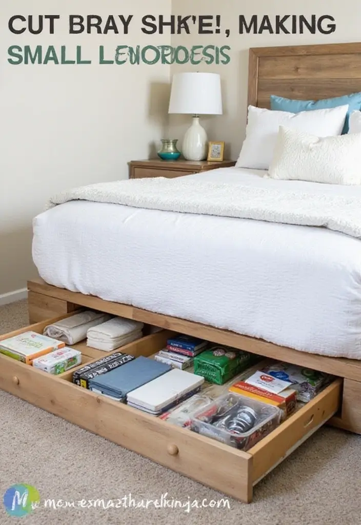 30 Bedroom Ideas for Small Spaces That Maximize Function & Style - 4. Under-Bed Storage Solutions