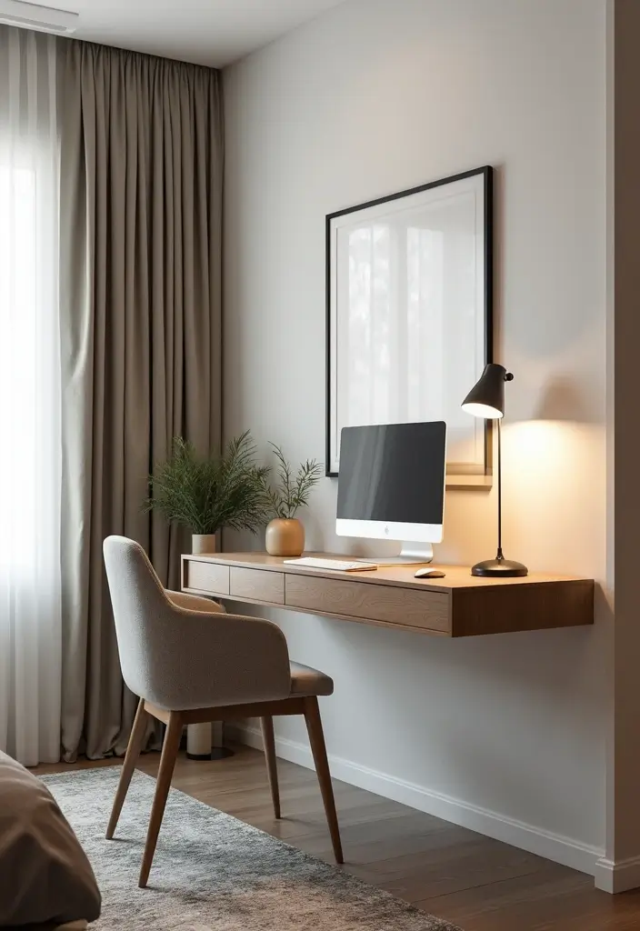30 Bedroom Ideas for Small Spaces That Maximize Function & Style - 5. Wall-Mounted Desks