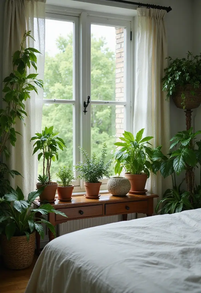 30 Beige Aesthetic Bedroom Ideas That Feel Calm & Minimalist - 13. Incorporating Nature with Plants