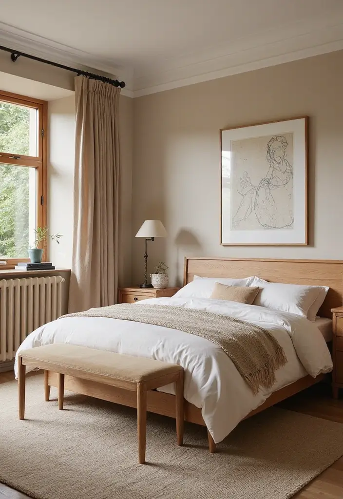 30 Beige Aesthetic Bedroom Ideas That Feel Calm & Minimalist - 14. Beige and Wood Combinations
