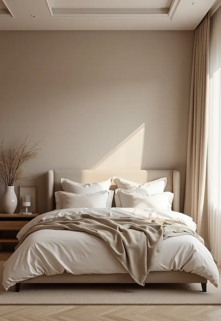 30 Beige Aesthetic Bedroom Ideas That Feel Calm & Minimalist - 15. Monochromatic Beige Palette