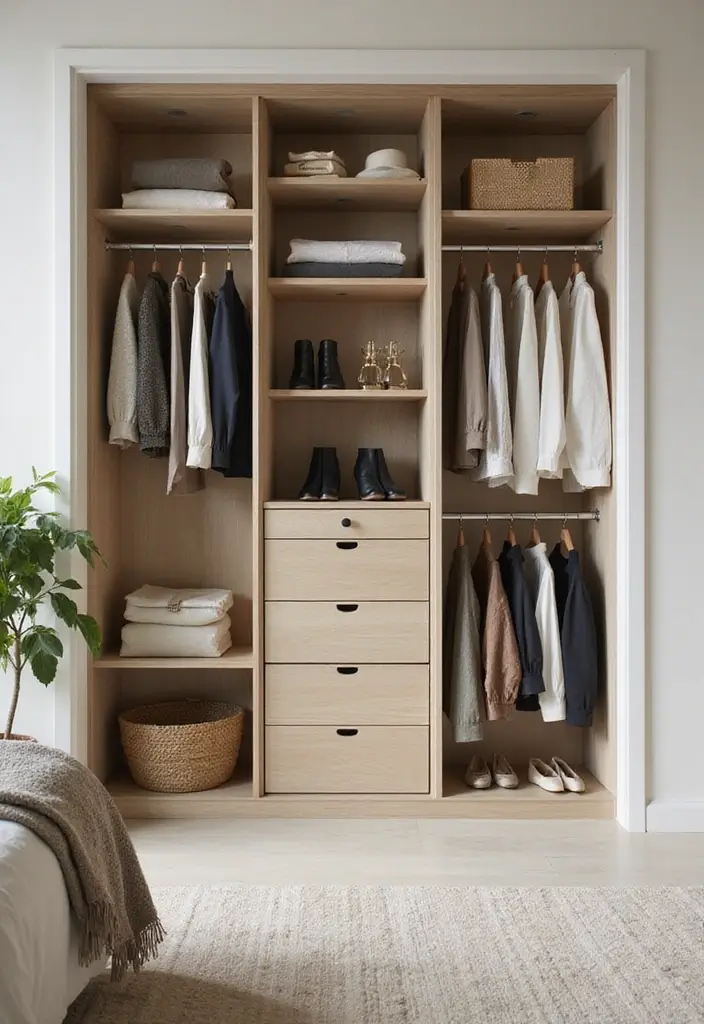 30 Beige Aesthetic Bedroom Ideas That Feel Calm & Minimalist - 8. Rethinking the Closet Space