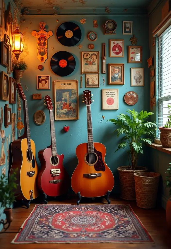 30 Corner of Bedroom Ideas That Turn Dead Space Into Magic - 26. Music Corner