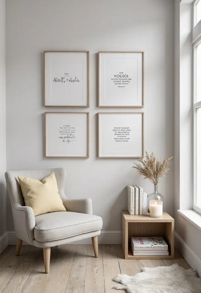 30 Corner of Bedroom Ideas That Turn Dead Space Into Magic - 27. Inspirational Quote Corner