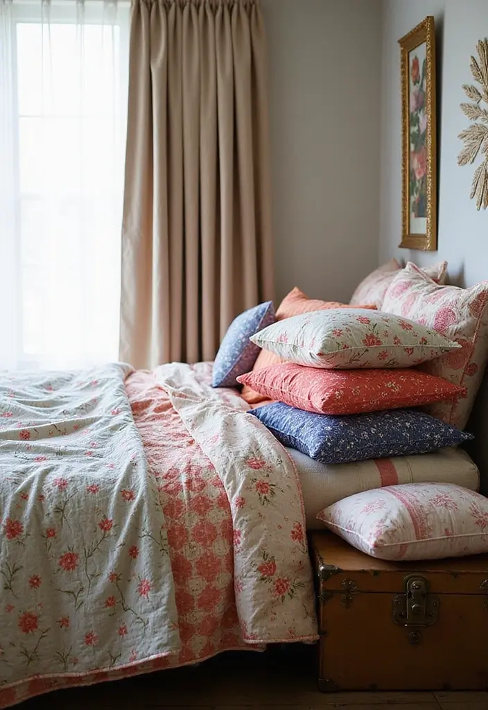 30 Corner of Bedroom Ideas That Turn Dead Space Into Magic - 6. Dreamy Bedding Display