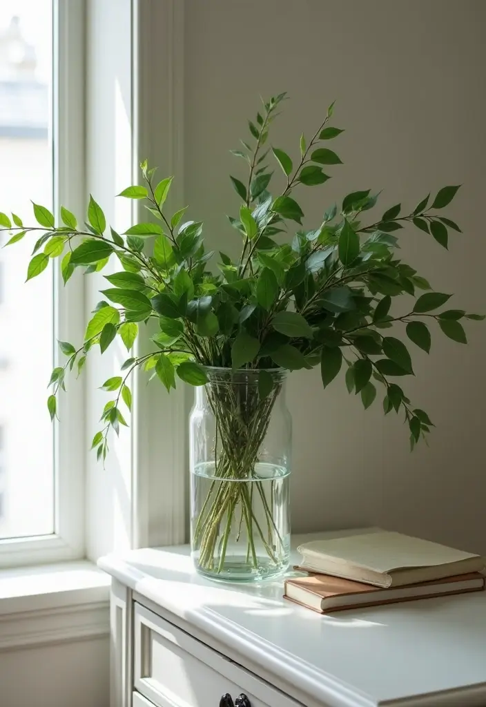 30 Fake Ivy Decor Bedroom Ideas That Bring Nature Inside - 13. Faux Ivy in a Vase