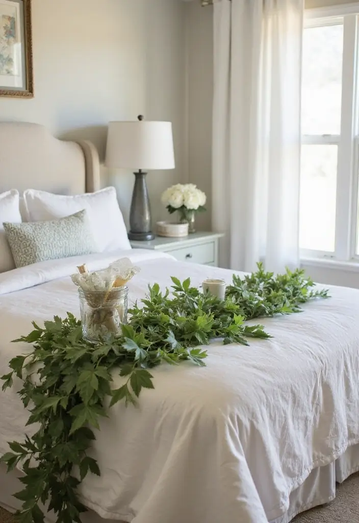 30 Fake Ivy Decor Bedroom Ideas That Bring Nature Inside - 14. Faux Ivy Table Runner