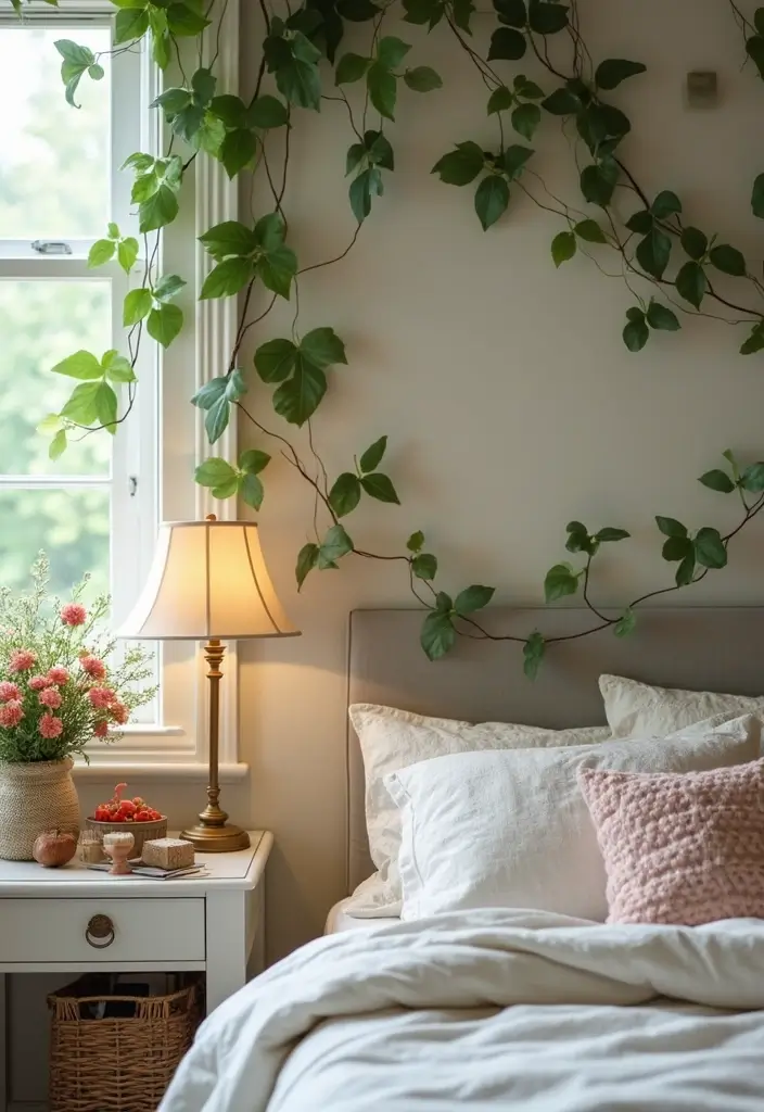 30 Fake Ivy Decor Bedroom Ideas That Bring Nature Inside - 18. Faux Ivy for Seasonal Decor