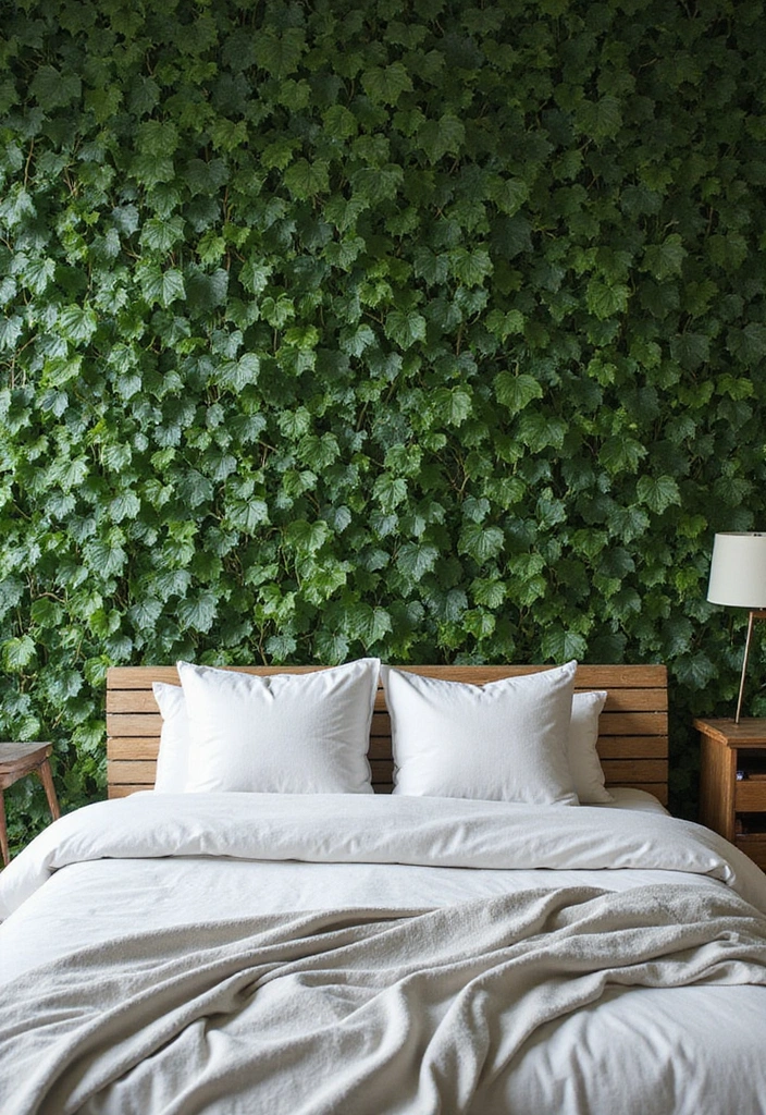 30 Fake Ivy Decor Bedroom Ideas That Bring Nature Inside - 22. Faux Ivy Backdrop for Photos