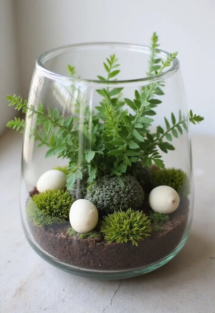 30 Fake Ivy Decor Bedroom Ideas That Bring Nature Inside - 23. Faux Ivy in a Terrarium