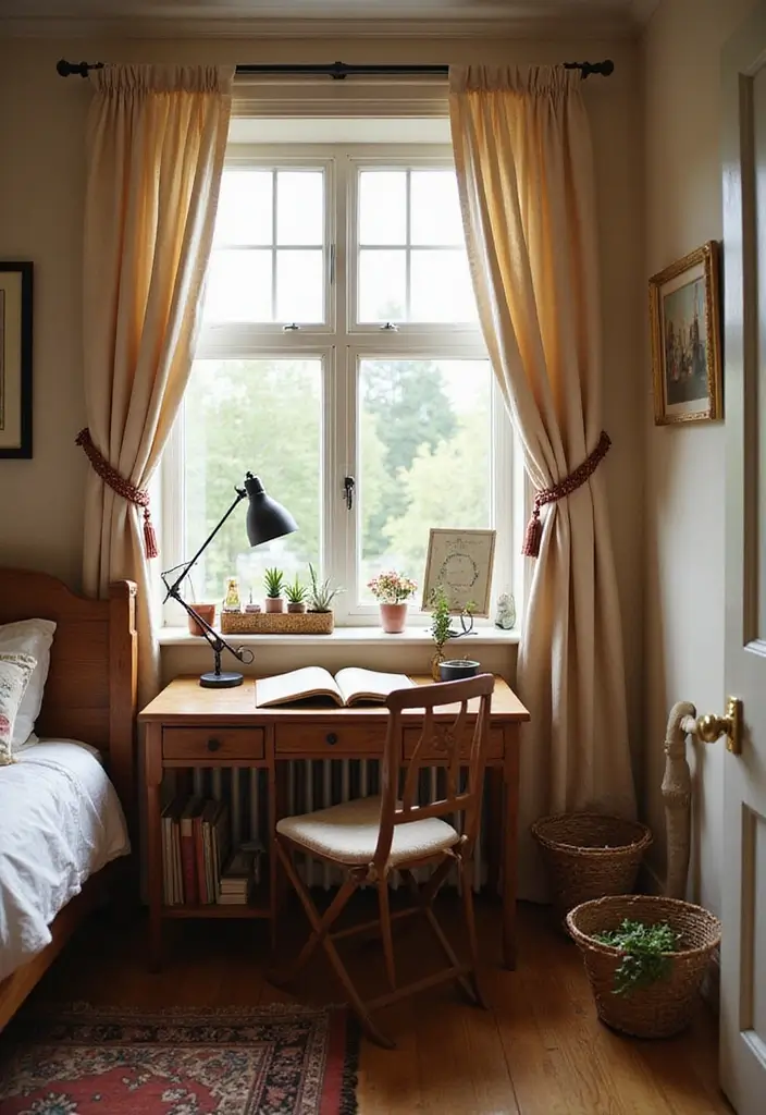 30 Folding Study Table Ideas Bedroom That Save Space Smartly - 14. Compact Writing Nook