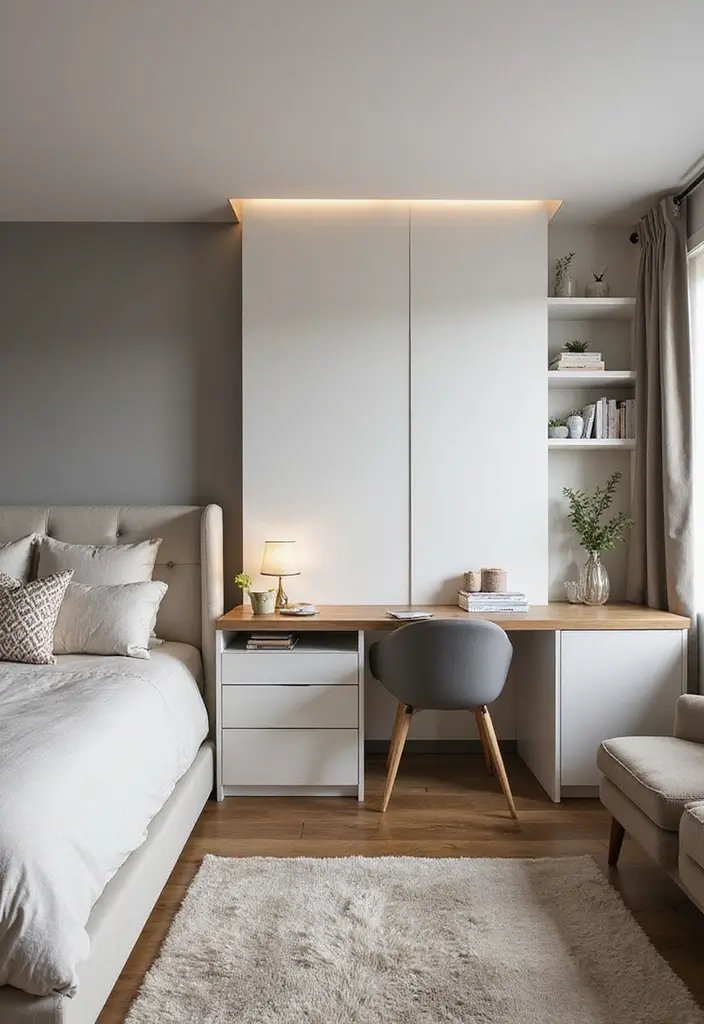 30 Folding Study Table Ideas Bedroom That Save Space Smartly - 24. Space-Optimizing L-Shaped Desk