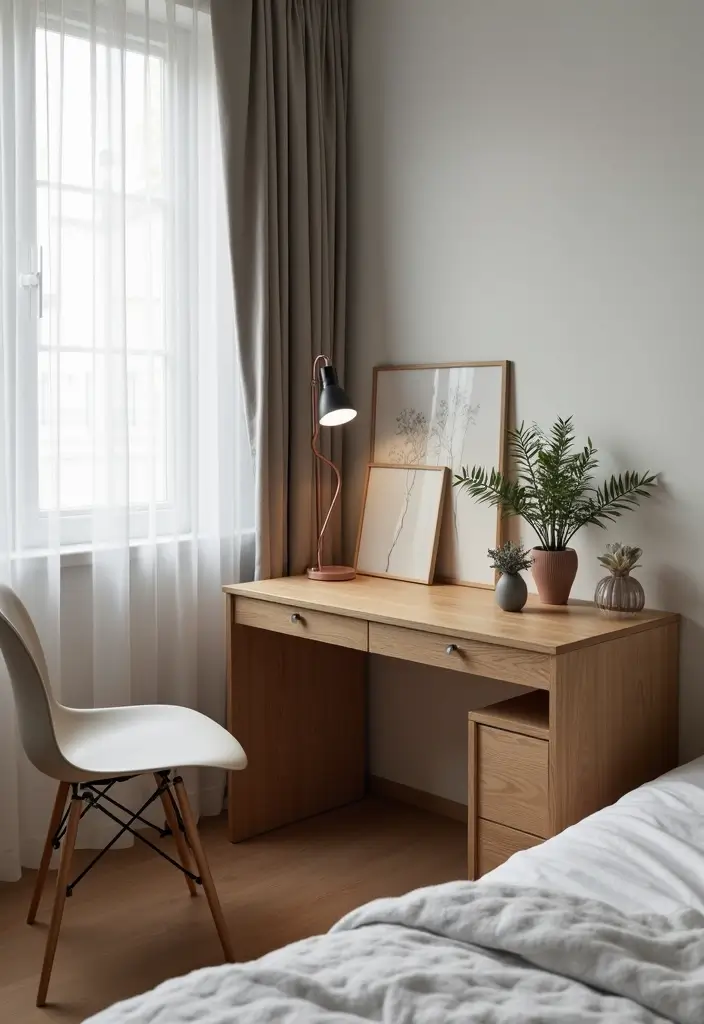 30 Folding Study Table Ideas Bedroom That Save Space Smartly - 25. Simple Folding Desk with Organizer