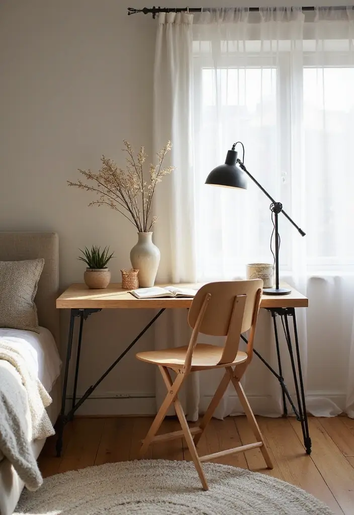 30 Folding Study Table Ideas Bedroom That Save Space Smartly - 28. Stylish Compact Desk Chair