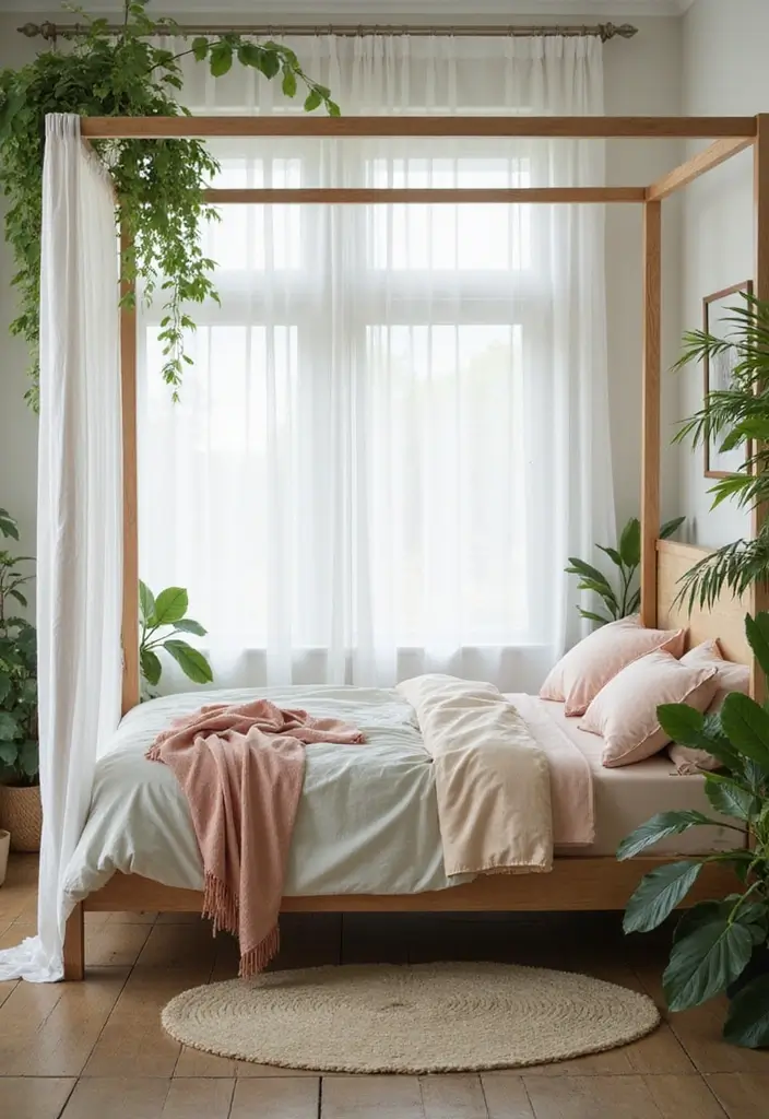 30 Four Poster Bedroom Ideas That Feel Regal & Dreamy - 2. Ethereal White Drapes