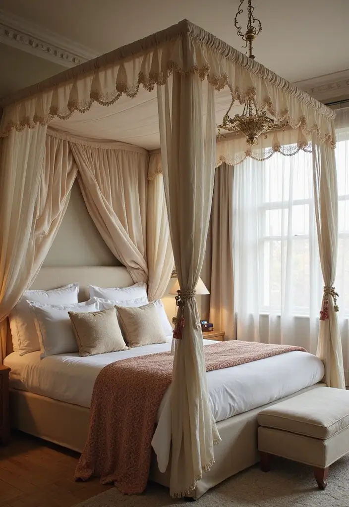 30 Luxury Bedroom Design Ideas That Exude Elegance & Class - 1. Extravagant Canopy Beds