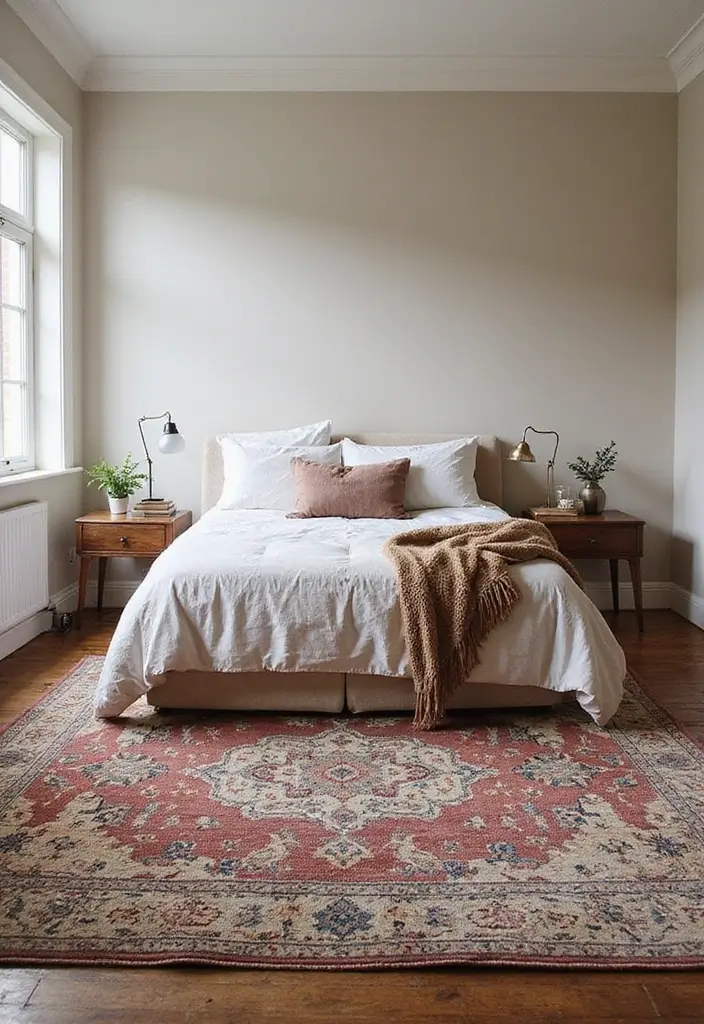 30 Luxury Bedroom Design Ideas That Exude Elegance & Class - 15. Layered Rugs