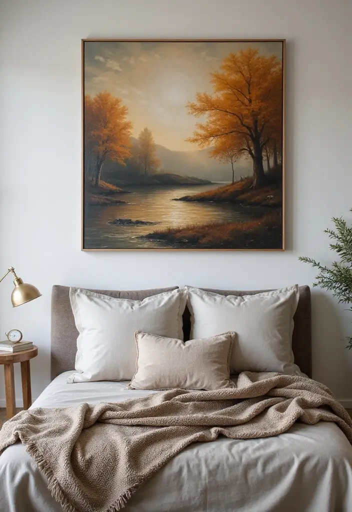 30 Luxury Bedroom Design Ideas That Exude Elegance & Class - 18. Statement Wall Art