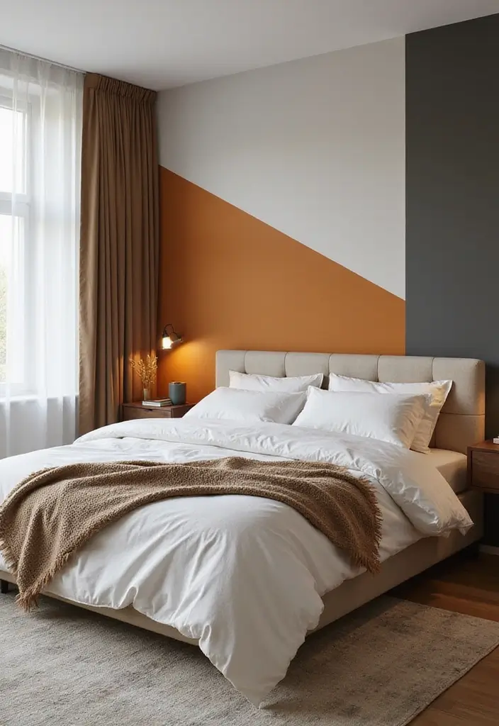 30 Luxury Bedroom Design Ideas That Exude Elegance & Class - 22. Stylish Color Blocks