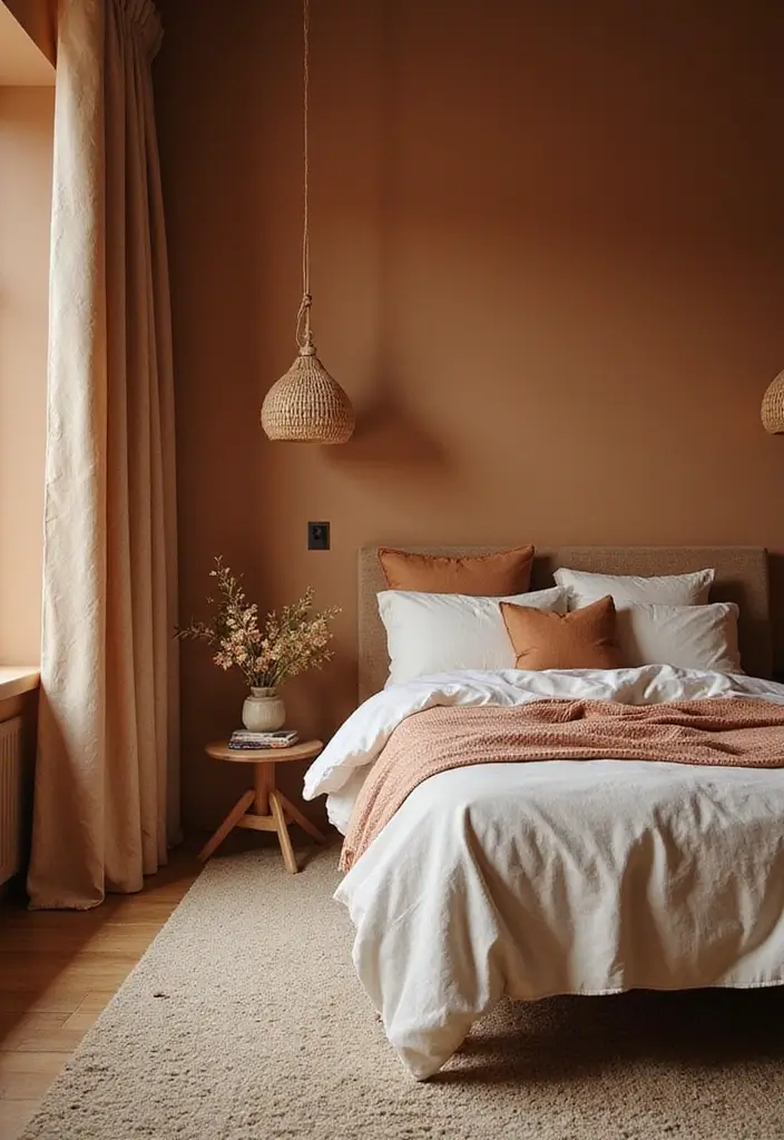 30 Luxury Bedroom Design Ideas That Exude Elegance & Class - 5. Earthy Color Palettes