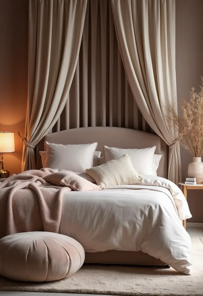 30 Luxury Bedroom Design Ideas That Exude Elegance & Class - 7. Luxurious Textiles
