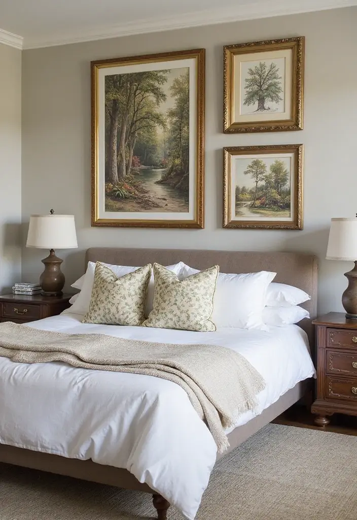 30 Modern Victorian Bedroom Ideas That Blend Old and New Perfectly - 26. Contemporary Victorian Artwork