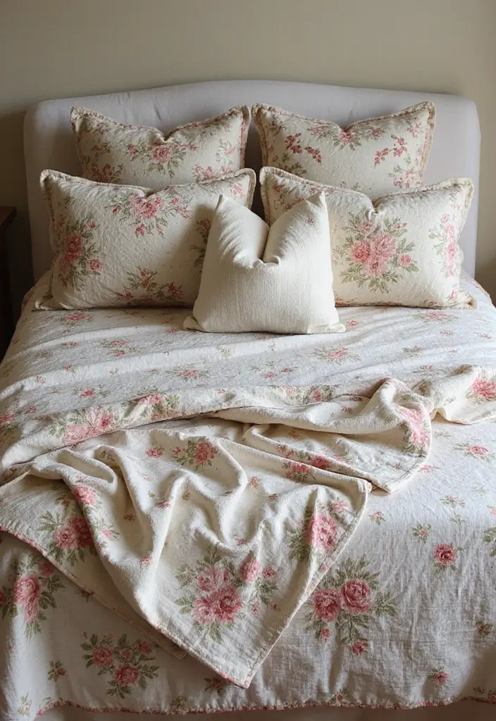 30 Modern Victorian Bedroom Ideas That Blend Old and New Perfectly - 7. Vintage-inspired Bedding