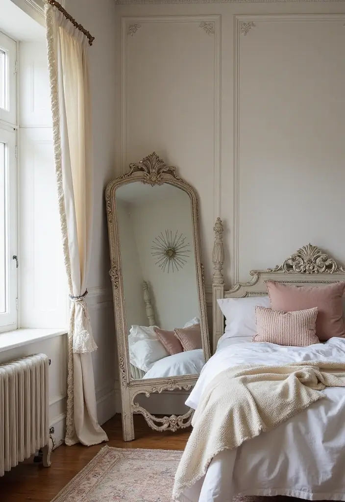 30 Modern Victorian Bedroom Ideas That Blend Old and New Perfectly - 8. Ornate Mirrors