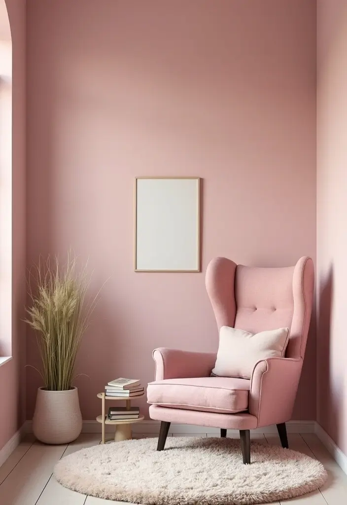 30 Pink Bedroom Ideas for Kids That Are Adorable and Playful - 17. Cozy Reading Nook