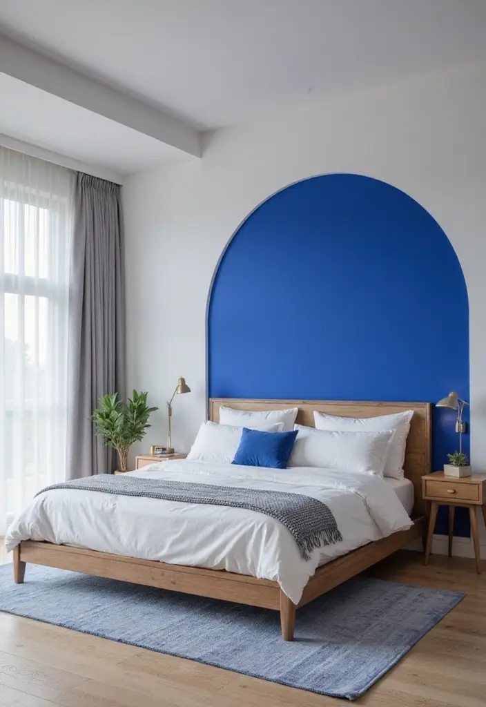 30 Royal Blue Room Ideas Bedroom That Feel Elegant & Relaxing - 4. Minimalist Royal Blue Design