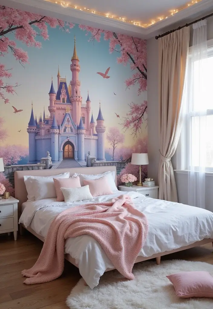 25 Disney Bedroom Ideas for Adults Who Never Stopped Dreaming - 20. Magical Castle Murals