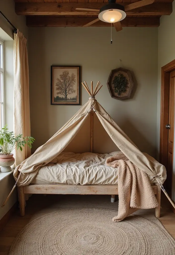 25 Girls Bedroom Ideas for Ages 8–10 That She’ll Absolutely Love - 23. Cozy Camping Retreat