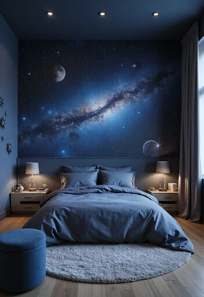 25 Girls Bedroom Ideas for Ages 8–10 That She’ll Absolutely Love - 6. Space Explorer's Dream