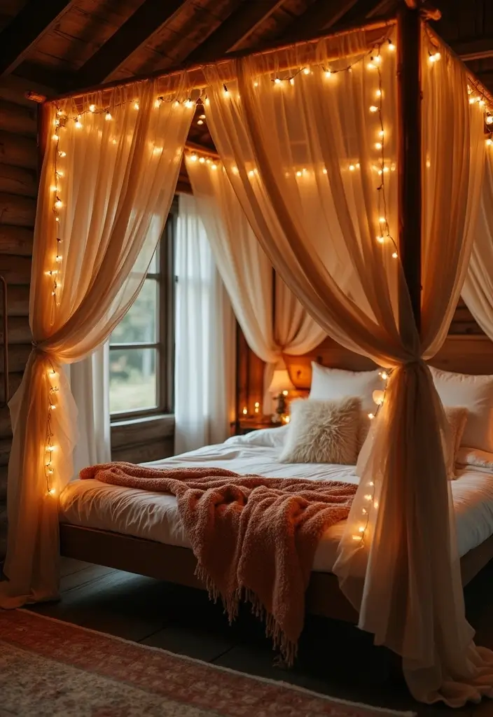 25 Husband and Wife Bedroom Ideas That Balance Both Styles - 1. Cozy Canopy Beds