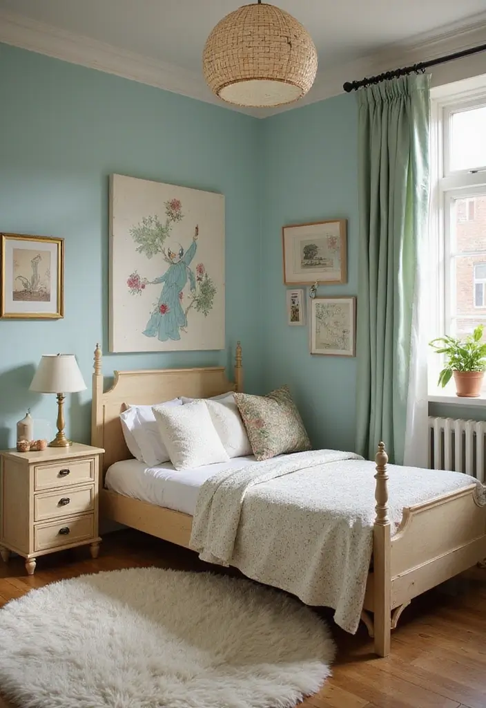 25 Kids Bedroom Paint Ideas That Make Walls Come Alive - 12. Vintage Vibes