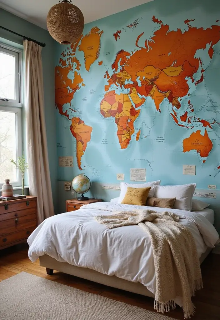 25 Kids Room Ideas for Girls Bedroom That Feel Magical - 11. Adventure Awaits: Travel Theme