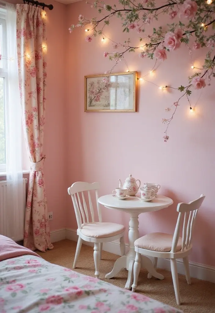 25 Kids Room Ideas for Girls Bedroom That Feel Magical - 14. Enchanted Princess Tea Party