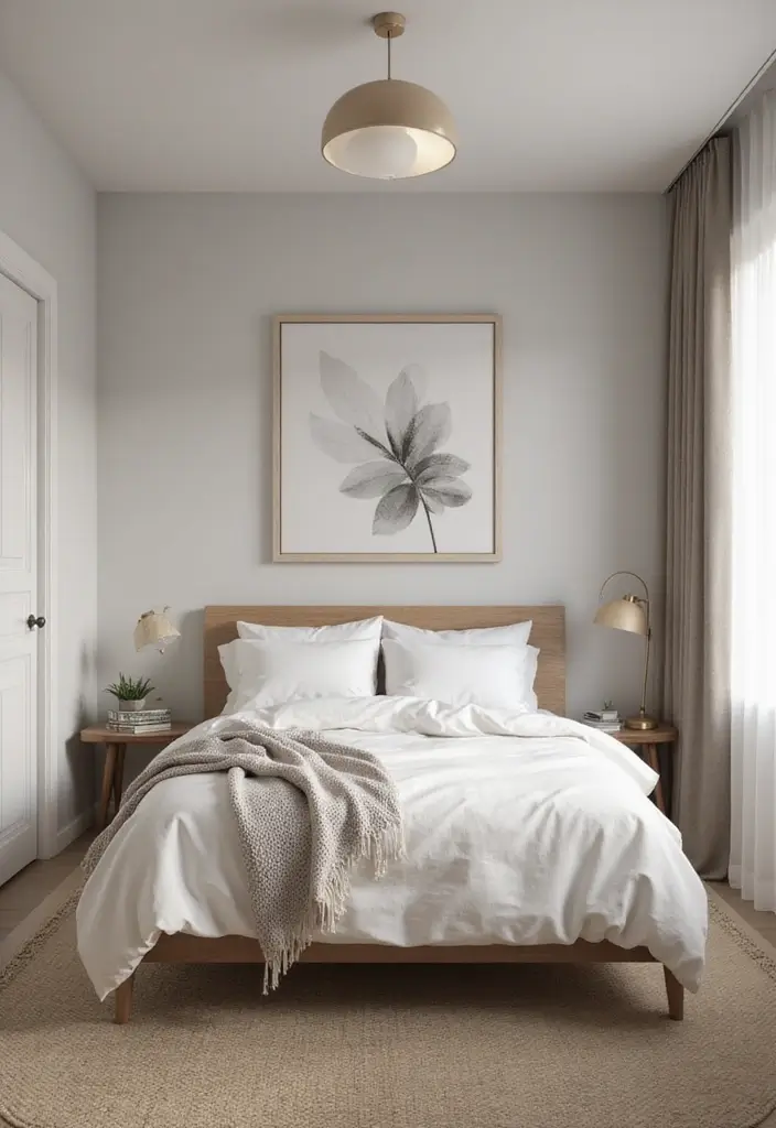 25 King Size Bed in Small Bedroom Ideas That Actually Work - 14. Focus on Minimalism