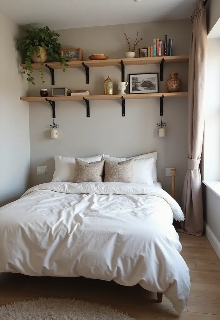 25 King Size Bed in Small Bedroom Ideas That Actually Work - 4. Use Vertical Space